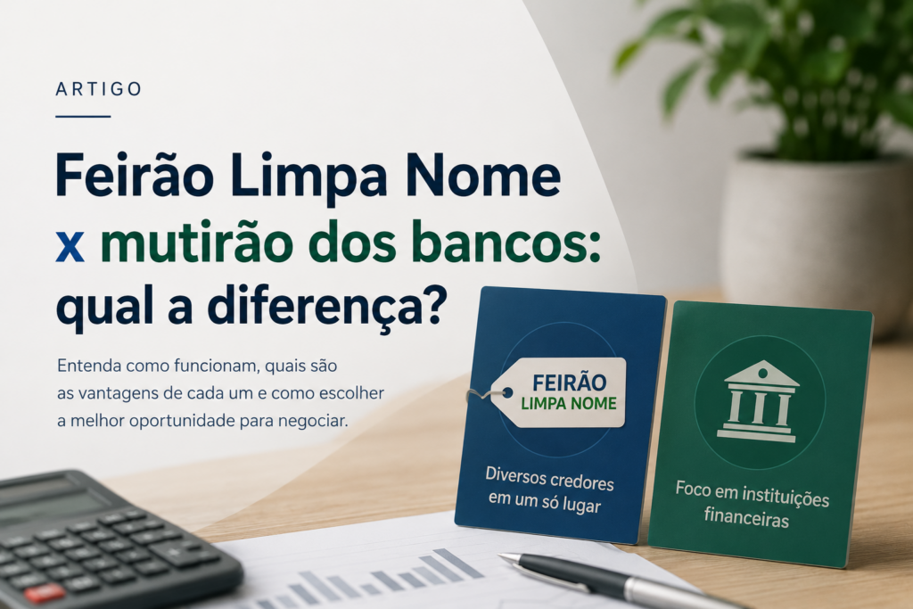 Feirão Limpa Nome x mutirão dos bancos: qual a diferença?